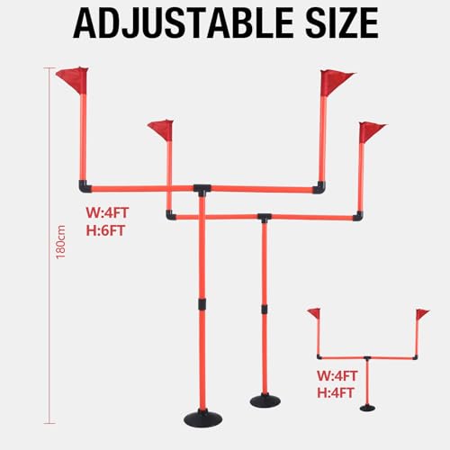 Football Goal Post Set - Football Easily Adjustable Field Goals - 2 Goal Posts Set - Perfect for Children's Backyard Play