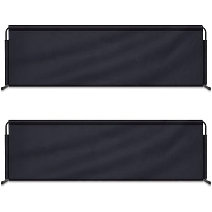 2 Pcs 92" x 27.5" Table Tennis Baffle Barrier Table Tennis Field Fence 420d Oxford Cloth Court Surround Barrier Block for Quicker and Easier Pick Up - color: Black