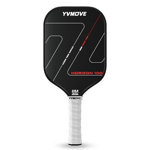Pickleball Paddles | Raw Carbon Fiber | Effortless Power & Anti-Break Handle | Anti-Shock Core 16mm | for Beginners & Intermediates & Family Games | USAPA Approved