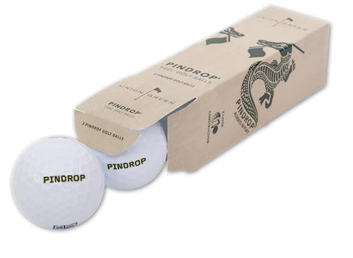 Pindrop Golf Balls - Feel The Spin Control, Long Distance - Straight Off The Tee Flight - 2 Layer Construction - White Golf Balls for Men and Women - Maximum Performance - 1 Dozen