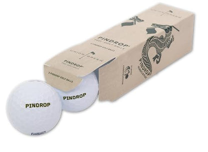 Pindrop Golf Balls - Feel The Spin Control, Long Distance - Straight Off The Tee Flight - 2 Layer Construction - White Golf Balls for Men and Women - Maximum Performance - 1 Dozen