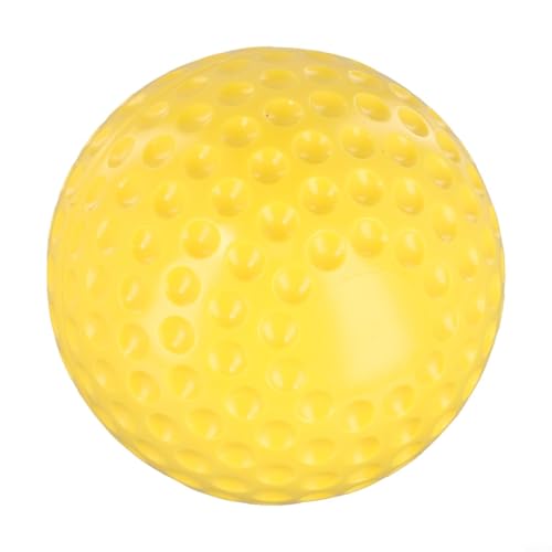 Dimpled Baseball Softball for Pitching Machine, 9 Or 12 Inch, PU Material, for Baseball Pitching Machines and Used for Daily Hitting Training(12 inch Yellow)