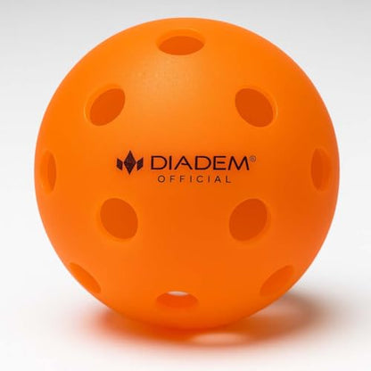 Diadem Indoor Pickleball Balls | USAPA Approved Tournament Indoor Ball, 26-Hole One-Piece Mold, True Bounce & Durable Plastic, Ideal for Hardwood, Tennis Court, Concrete