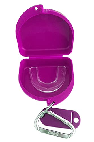 Lacrosse Mouthuard Retainer Case - Lacrosse Sticks (Purple) - color: Purple
