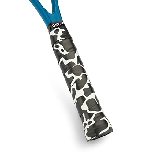 Get A Grip Racket Overgrips – Anti-Slip Tennis Grip Wrap, Sweat Absorbent & Quick-Dry Handle Tape for Tennis, Padel & Pickleball - color: Cow-A-Bunga, size: 1 Grip