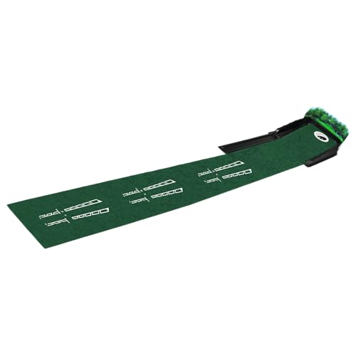 Authentic Golf Putting Practice Mat Automatic Ball Return and Direction Line for Real Green Feel Indoor Outdoor Training Automatic Balls Return Putting Practice Mat