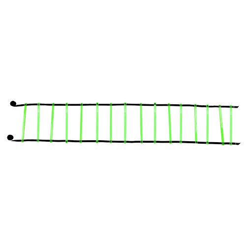 8m Ladder for Soccer Football Training Nylon Straps Speed Coordination Fitness Drill Tool 16 Rungs Duty Design Green
