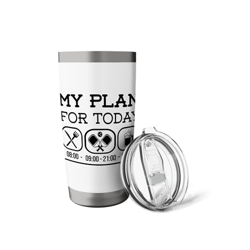 Pickleball Padel Racket Balls Dinking Plan Pickleball Stainless Steel Insulated Tumbler