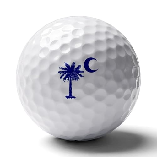South Carolina Flag Palm Custom Golf Balls Soft Practice Training Golf Balls for Men Women Indoor Or Outdoor Use