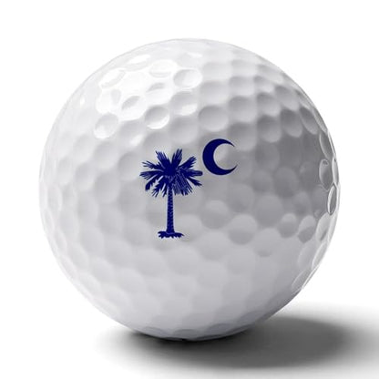 South Carolina Flag Palm Custom Golf Balls Soft Practice Training Golf Balls for Men Women Indoor Or Outdoor Use