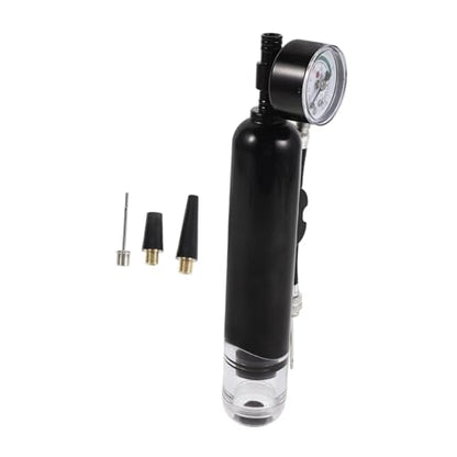 Operitacx Manual Ball Pump with Pressure Gauge for Basketball and Soccer – Portable Sports Ball Inflator with Nozzles, Handheld Air Pump for Football, Volleyball, Outdoor Travel