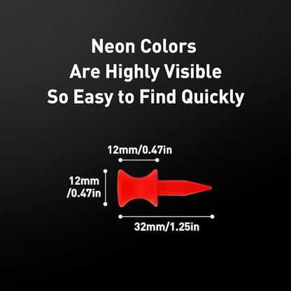 Amy Sport Golf Tees Step Down Plastic Unbreakable 50 Pack Reusable Bulk Professional Height Control Castle Tee for Practice - color: 50 Pack 1 1/4" in Red