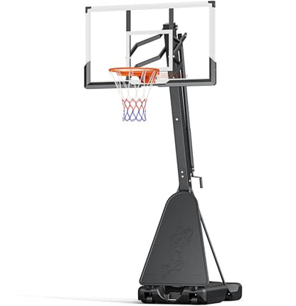 TONBUX Basketball Hoop Outdoor 44/48/54 Inch PC Backboard, 10FT Adjustable Basketball Goal, Portable Basketball Hoop for Kids/Teens/Adults in Backyard, Driveway and Indoor