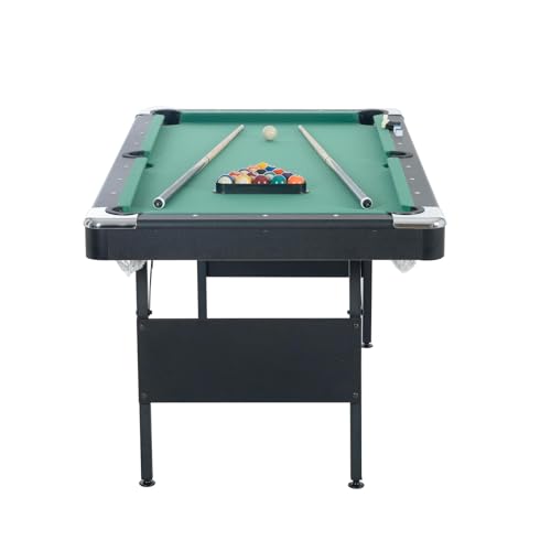 3 in 1 Pool Table Ping Pong Dining Table Combo,63.8 Foldable Billiard Tables/Table Tennis, Multi Game Table, with Billiard and Tennis Paddles Accessories
