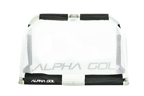 Alpha Goal - The Original All Aluminum Folding Goal with Carry Bag. Pro Grade Quick Folding Aluminum Folding Goal Bag inlcluded. Sizes 4'x2.5', 5'x3', 6'x4'. - color: Black, size: 6x4