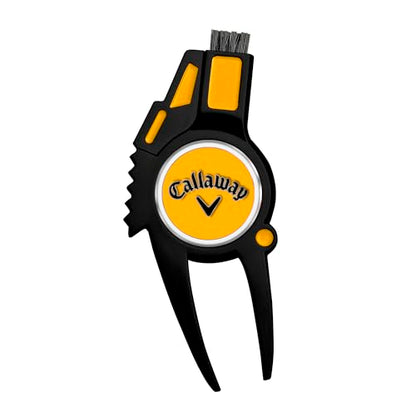 Callaway 4-in-1 Golf Divot Repair Tool - color: Black/Yellow