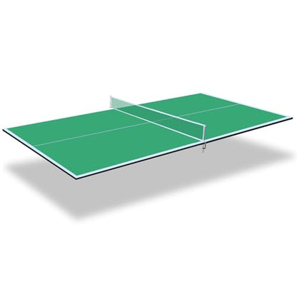 7 * 4ft Portable Ping Pong Table Top, Foldable Ping Pong Table Topper for Pool Table with Net & Premium Foam Padding - color: Green