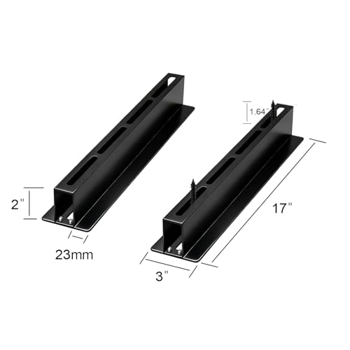 Heavy Duty Garage Ceiling Storage Rack System, Overhead Bin Slide Track Rails for 3 Bins (4 Pack), Adjustable Tote Hanger, 176 Lbs Capacity Steel - size: 4 Pack