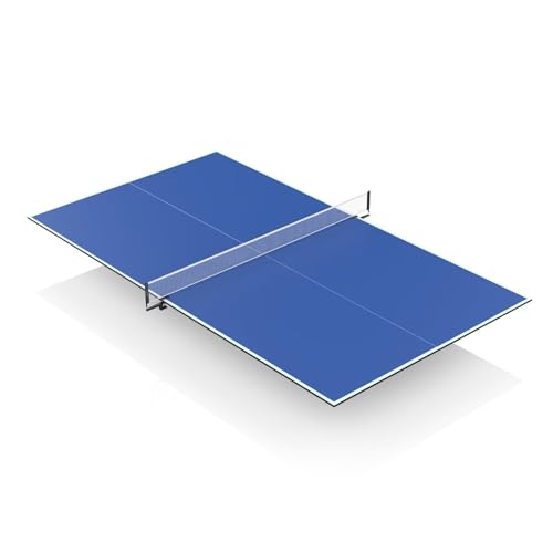 Ping Pong Table Topper for Pool Table,Foldable 8x4 FT Ping Pong Conversion Top with Net Set for Billiard Table w/Net & Foam Padding, Easy Conversion