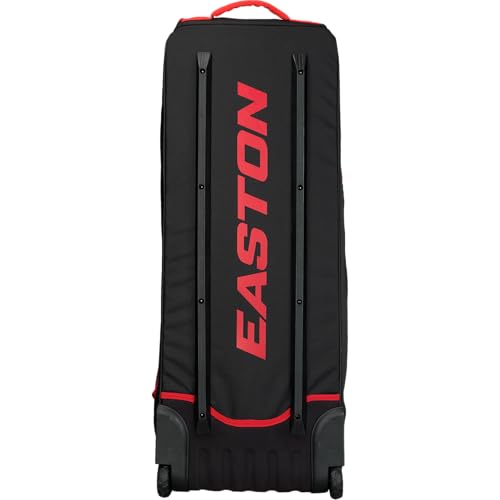Easton | Dugout | Baseball & Fastpitch Softball | Wheeled Bag | Multiple Colors - color: Red