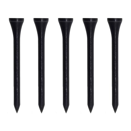 Wooden Golf Tees 3-1/4", 2-3/4", 1-1/2" Available,100 Count (Natural Color, White, Black, Blue, Red, Pink) - color: Black, size: 2 3/4 inch