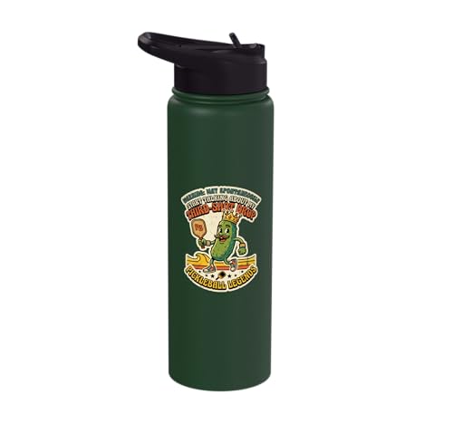 Third-Shot Drop Ironic Pickleball Hobby Player Stainless Steel Insulated Water Bottle - color: Dark Green