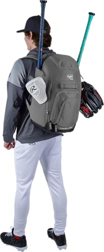 Rawlings | FRANCHISE 2.0 Player's Backpack | Baseball/Softball | Rec/Travel | Multiple Styles | Baseball/Softball - color: GRAPHITE
