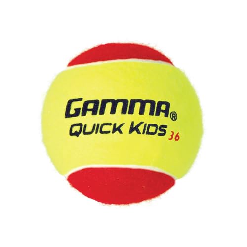 GAMMA Quick Kids Training Tennis Balls for Kids & Beginners, Low-Compression Core Reduces Speed & Bounce, Great for Tennis Practice, USTA & ITF Approved for 10 & Under Tournaments Parent - size: 12 Bag, style: Quick Kids 36