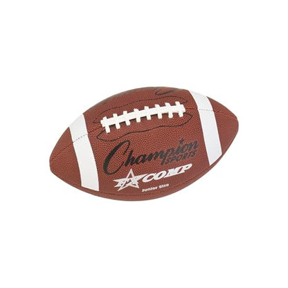 Champion Sports Pro & Composite Series Footballs – Water-Resistant Composite, Indoor/Outdoor, Official–Pee Wee Sizes - size: Junior, style: Composite