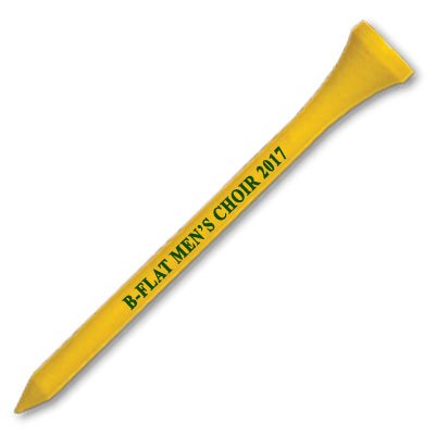 250 Personalized Custom Wood Golf Tees - 1 Color Imprint - color: Yellow