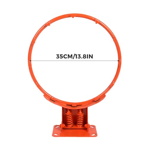 Heavy Duty 18" Basketball Hoop Wall Mount Replacement, Dual Spring Shock Absorption, Easy No-Drill & Drill Installation for Outdoor Indoor Use