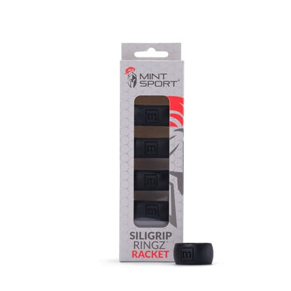 Siligrip Ringz Racket, Non-Slip Silicone Pickleball Paddle Grip Bands, Vibration Dampening Overgrip Alternative for Pickleball, Padel, Tennis, Badminton & Squash, 4 Pack - color: Black