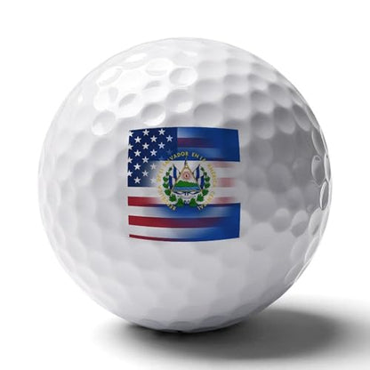 U.S. El Salvador Flag Custom Golf Balls Soft Practice Training Golf Balls for Men Women Indoor Or Outdoor Use