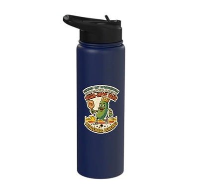 Third-Shot Drop Ironic Pickleball Hobby Player Stainless Steel Insulated Water Bottle - color: Navy Blue