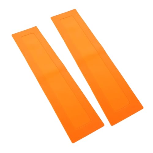 Beaupretty 2pcs Rectangular Volleyball Court Markers Portable Agility Training Spots High Visibility Orange Boundary Markers for Sports and Gym Use