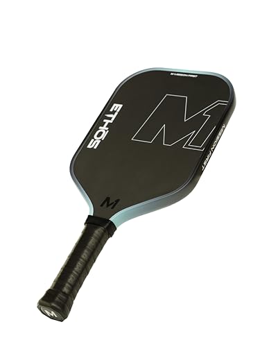 M1 Pickleball Paddles: USAP and PBCor.43 Approved, 16 MM, Elongated, Thermoformed, T700 Raw Carbon Fiber, Strong Power, Control, and Spin, Superior Paddle - color: Teal