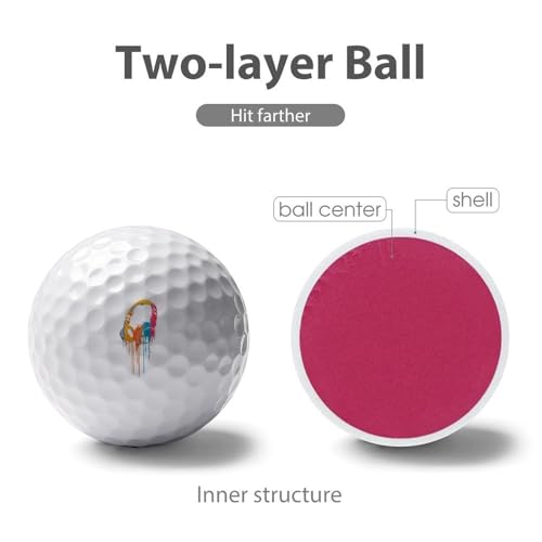 Graffiti Headphones Practice Golf Balls Realistic Feel Long Lasting Limited Flight for Indoor Outdoor Training