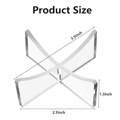Acrylic Ball Stand Holder, 6-Pack Display Stands for Football Basketball Soccer, Volleyball Rugby Clear Case Rack - size: 3.54x1.3 inch