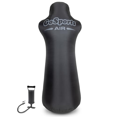 GoSports Football Blocking and Tackling Dummy with Water Weighted Base - Football Training Equipment for Practice - 6 ft Tall Inflatable