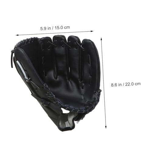 PU Thickened Baseball Glove for Infielders Soft PU Pitcher Mitt Flexible Impact-Resistant Training Glove for Beginners