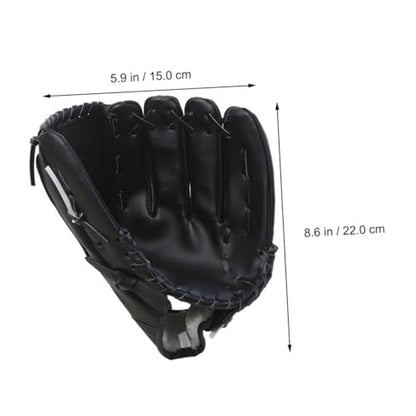 PU Thickened Baseball Glove for Infielders Soft PU Pitcher Mitt Flexible Impact-Resistant Training Glove for Beginners