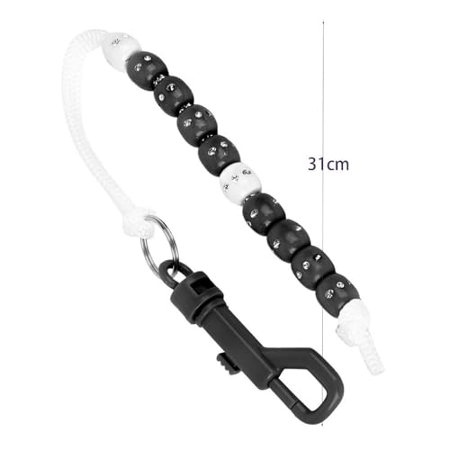 Rhinestone Bead Chain Golf Counter – Nylon Scoring Tool with Shining Rhinestone for Golf Bag, Clip-On Stroke Counter