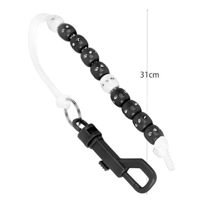 Rhinestone Bead Chain Golf Counter – Nylon Scoring Tool with Shining Rhinestone for Golf Bag, Clip-On Stroke Counter