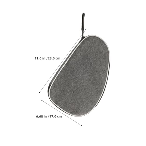2pcs Table Tennis Paddle Case Carrying Bag with Zipper Gray Shell Cover Protective Storage for Ping Pong Rackets Sports Equipment Organizer