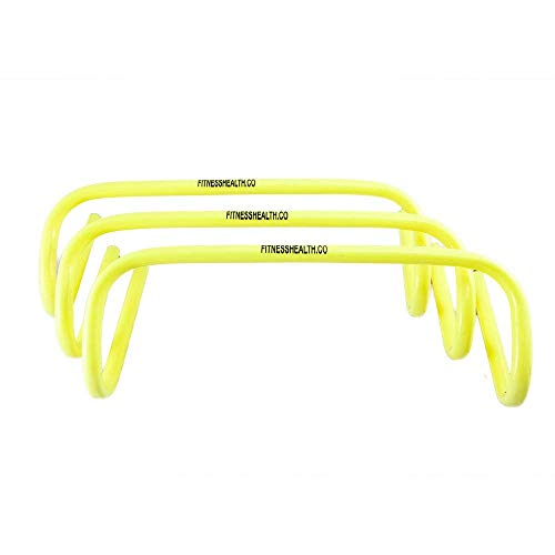 Fitness Health Gym Workout Equipment Sets for Exercise - Includes 1x4 Meter Agility Ladder, 60 Agility Multicolor Cones, 2 Resistance Bands, 3 PCS of Heavy Duty PVC Pipe Training Hurdles