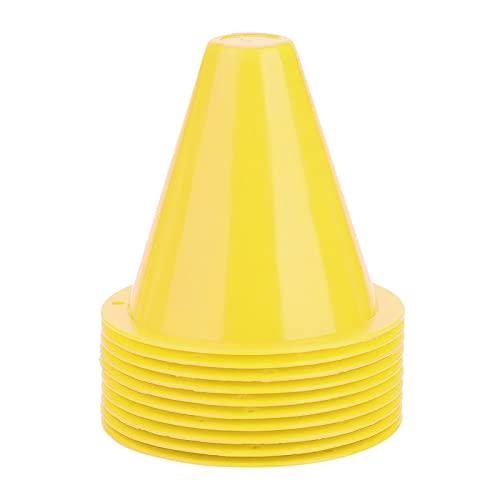 10-Pack Football Training Cones, Bracket Accessories, Obstacle Marking Set - color: Yellow