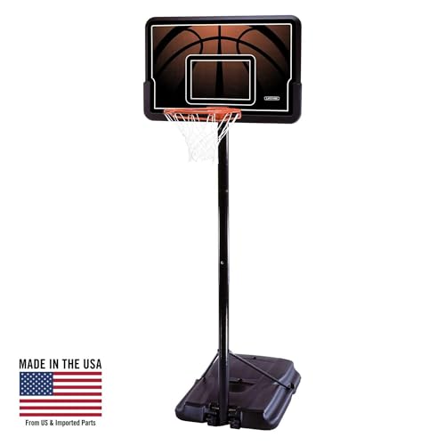 Lifetime Height Adjustable Portable Basketball System, 44 Inch Backboard