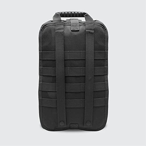 MediTac Large Hawk Type Tactical Trauma Bag Feat. Hook-and-loop Fastener Bag Backpack, MOLLE Bag Rucksack Pack - Black