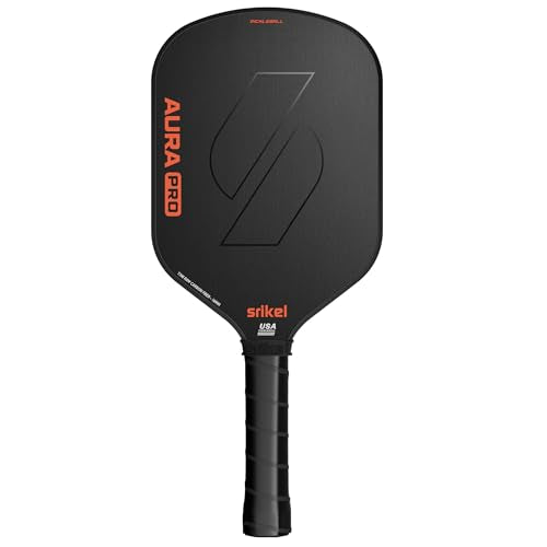 Pickleball Paddles, Raw T700 Carbon Fiber Pickleball Paddle, 16mm Power Polymer Core, Professional Rackets for Great Spin, Control & Precision Shots, USAPA Approved - color: Black