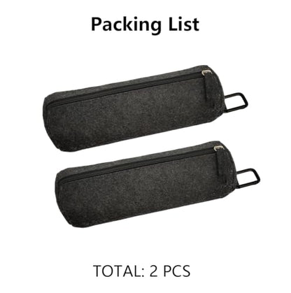 2Pcs Pickleballs Holder Bag with Metal Hook, Portable Tennis Ball Storage Bag, Pickleballs Training Equipment, Grey, Small to Medium